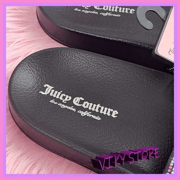 💖 NWT Juicy Couture Rhinestone Flip Flops Sandals Size 10M #7254 💖 - Picture 3 of 5